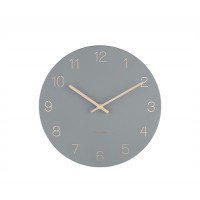 Nástenné hodiny Karlsson KA5788GY Charm Engraved Numbers, 30 cm Nástenné hodiny Karlsson KA5788GY Charm Engraved Numbers, 30 cm